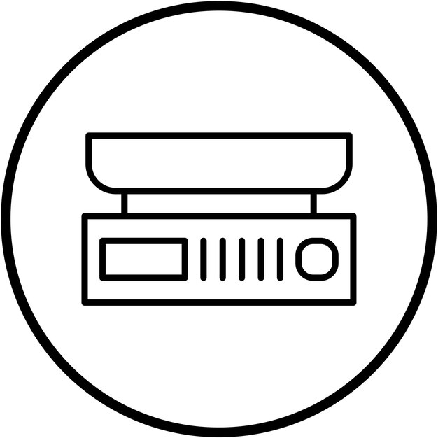 Diseño vectorial Estilo del icono de la balanza electrónica