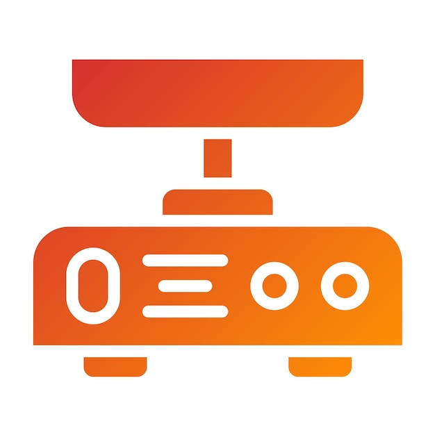 Diseño vectorial Estilo del icono de la balanza electrónica