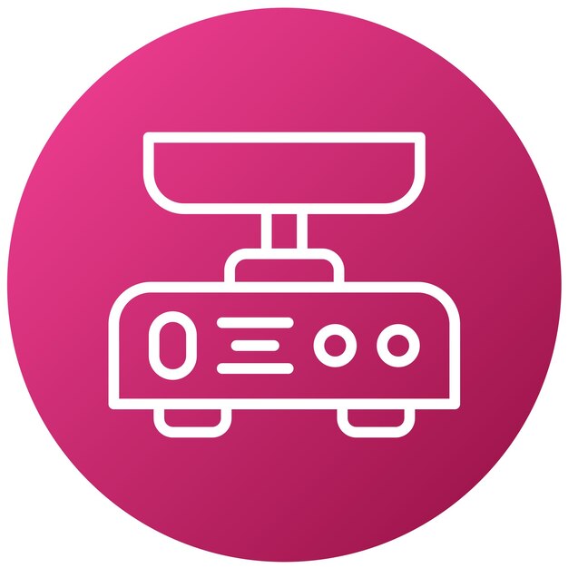 Diseño vectorial Estilo del icono de la balanza electrónica