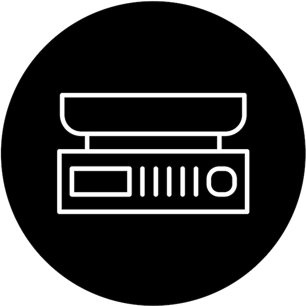 Diseño vectorial Estilo del icono de la balanza electrónica