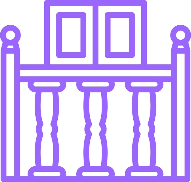 Diseño vectorial Estilo del icono de la balaustrada