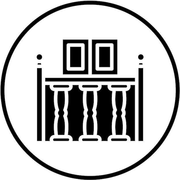 Diseño vectorial Estilo del icono de la balaustrada