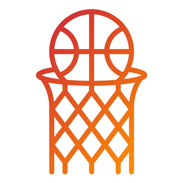 Diseño vectorial de estilo de icono de baloncesto