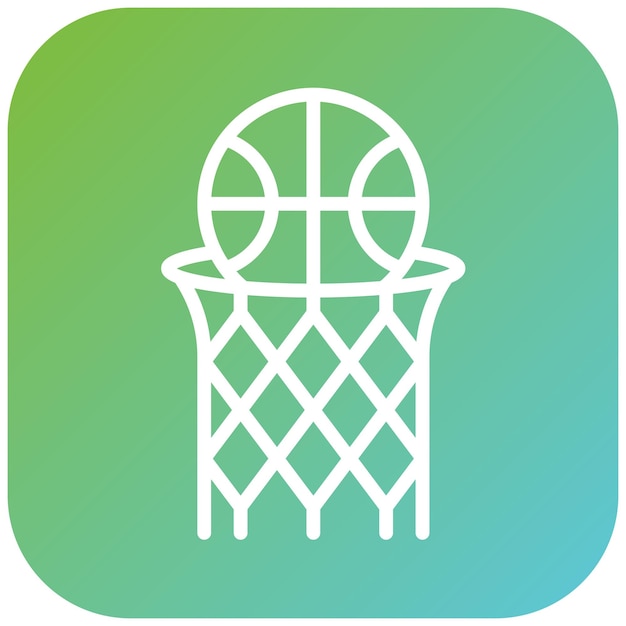 Diseño vectorial de estilo de icono de baloncesto