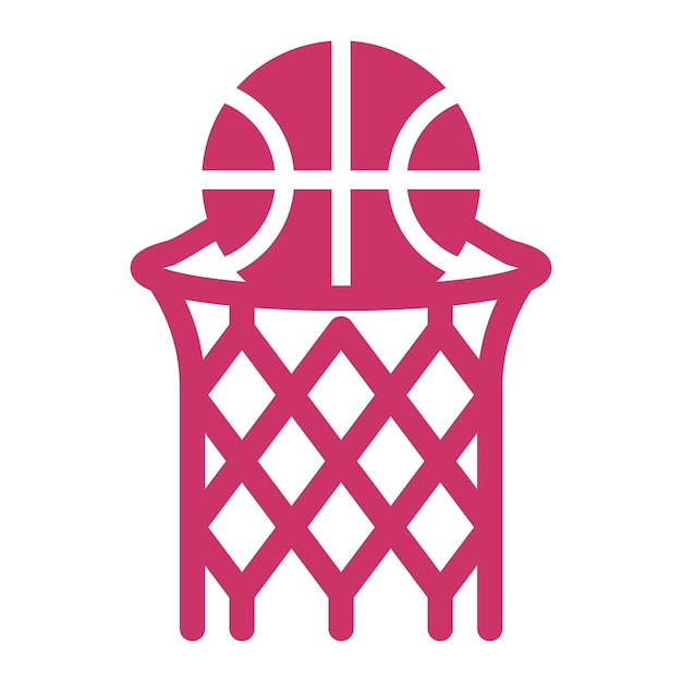 Diseño vectorial de estilo de icono de baloncesto