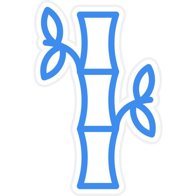 Diseño vectorial Estilo de icono de bambú