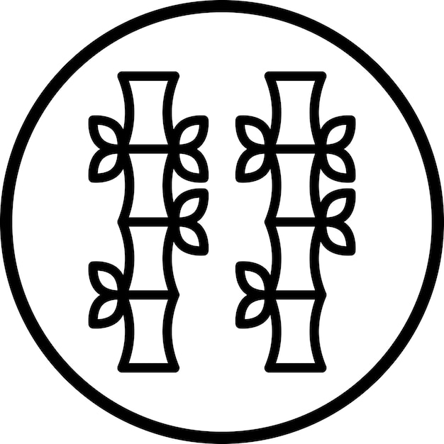 Diseño vectorial Estilo de icono de bambú