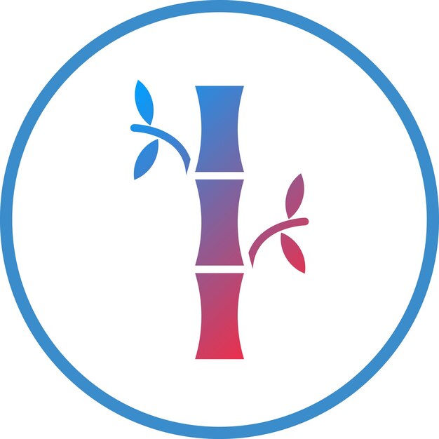 Diseño vectorial Estilo de icono de bambú