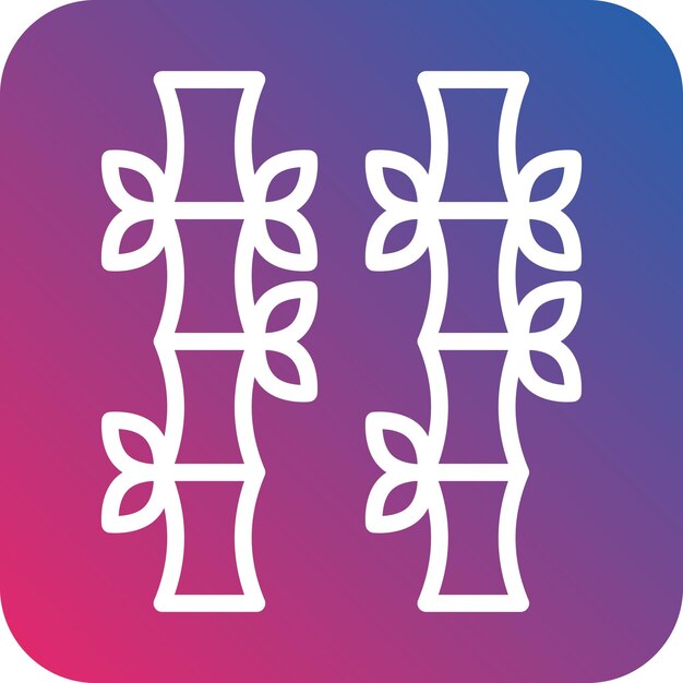 Diseño vectorial Estilo de icono de bambú