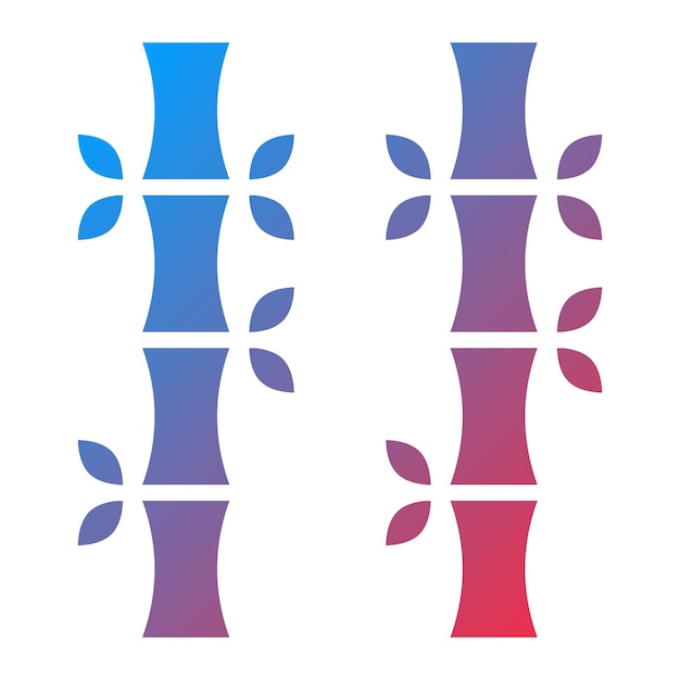 Diseño vectorial Estilo de icono de bambú