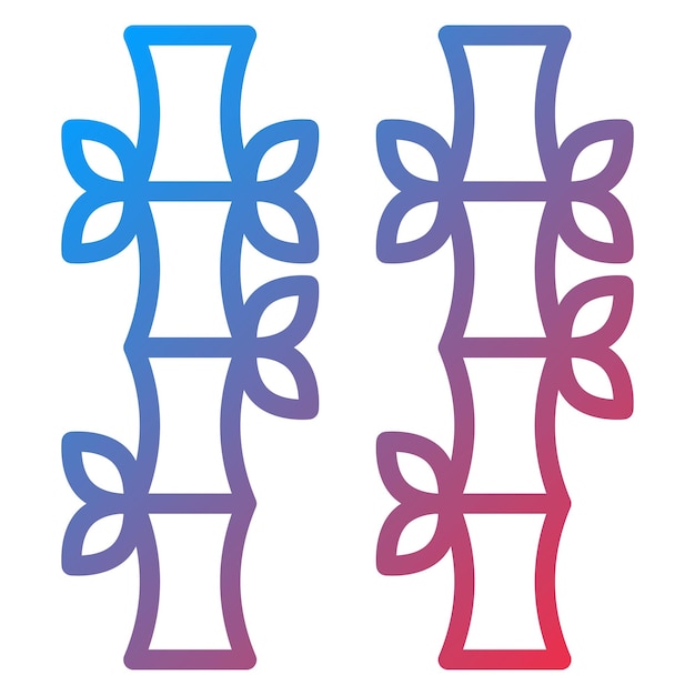 Diseño vectorial Estilo de icono de bambú