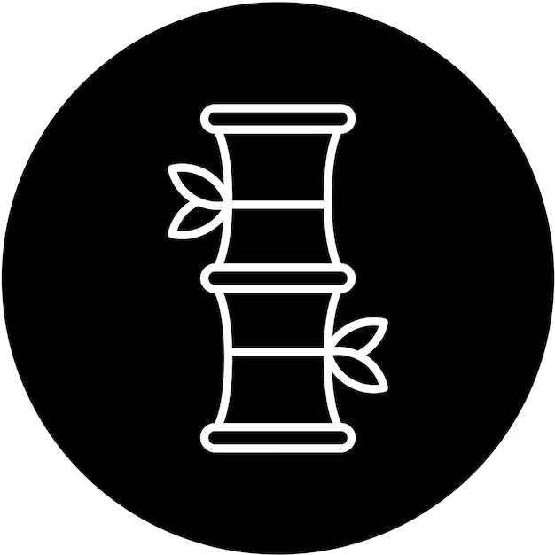 Diseño vectorial Estilo de icono de bambú