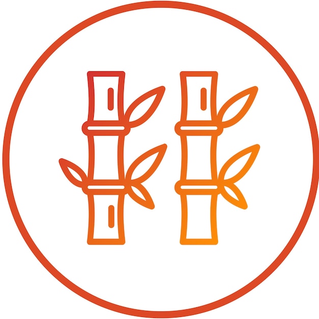 Diseño vectorial Estilo de icono de bambú