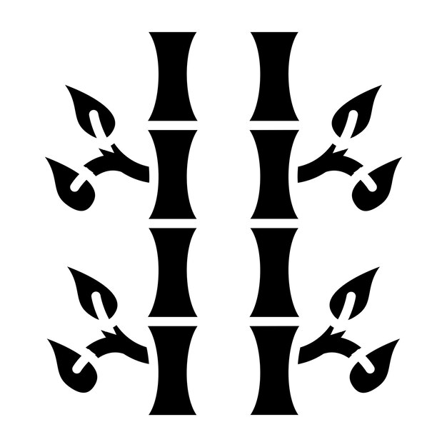 Diseño vectorial Estilo de icono de bambú