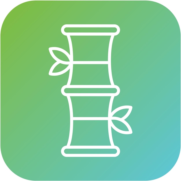 Diseño vectorial Estilo de icono de bambú