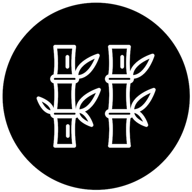 Diseño vectorial Estilo de icono de bambú