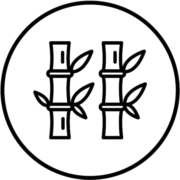Diseño vectorial Estilo de icono de bambú