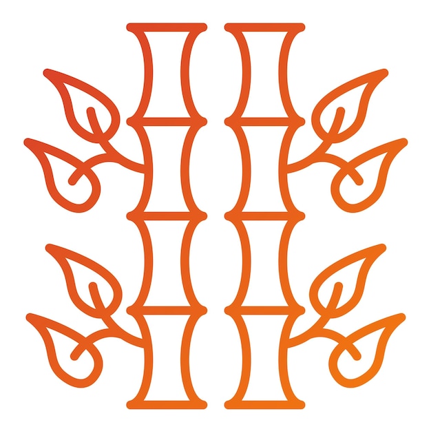 Diseño vectorial Estilo de icono de bambú