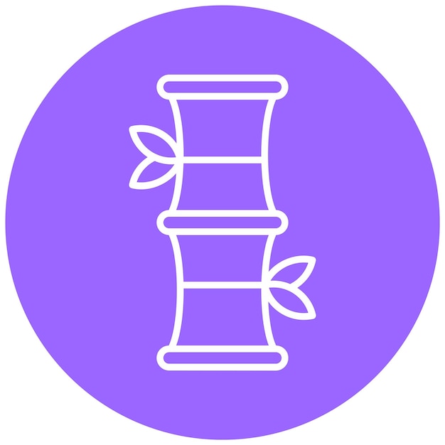 Diseño vectorial Estilo de icono de bambú