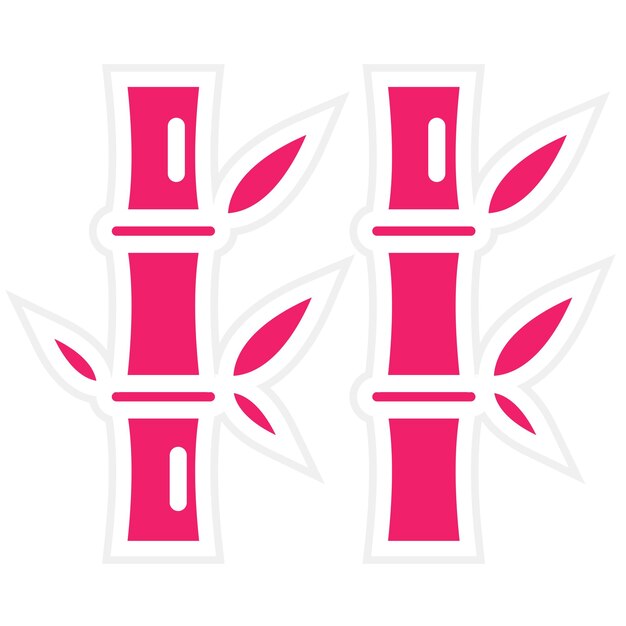 Diseño vectorial Estilo de icono de bambú
