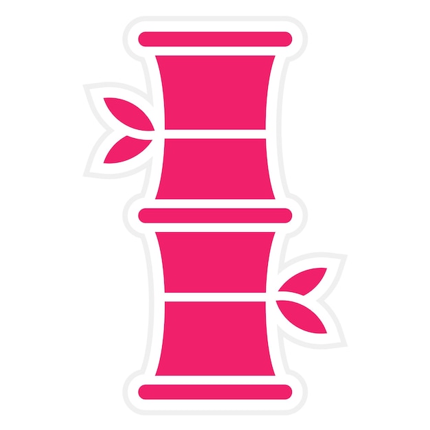 Diseño vectorial Estilo de icono de bambú