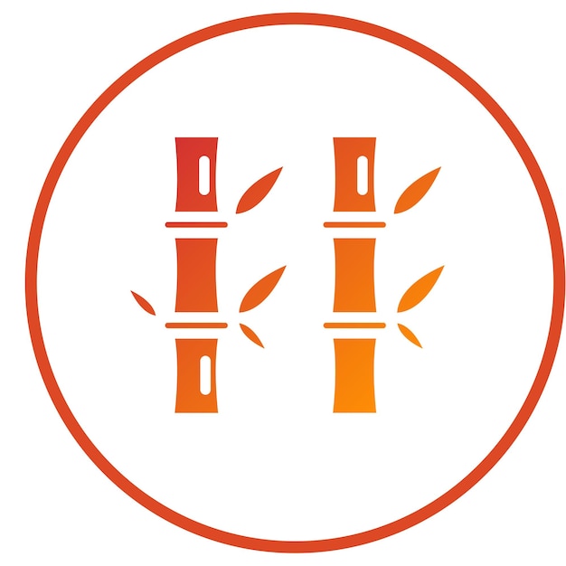 Diseño vectorial Estilo de icono de bambú