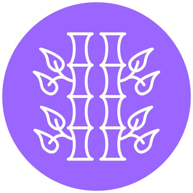 Diseño vectorial Estilo de icono de bambú