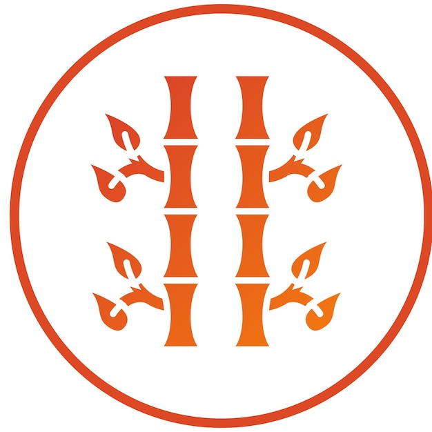 Diseño vectorial Estilo de icono de bambú