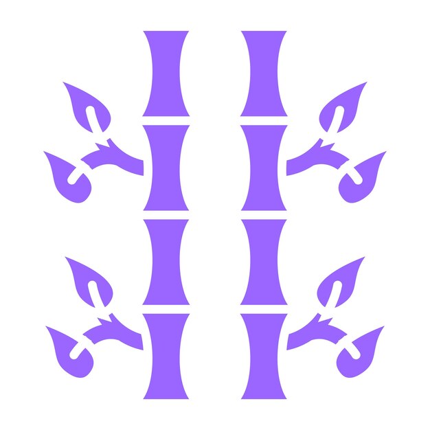 Diseño vectorial Estilo de icono de bambú