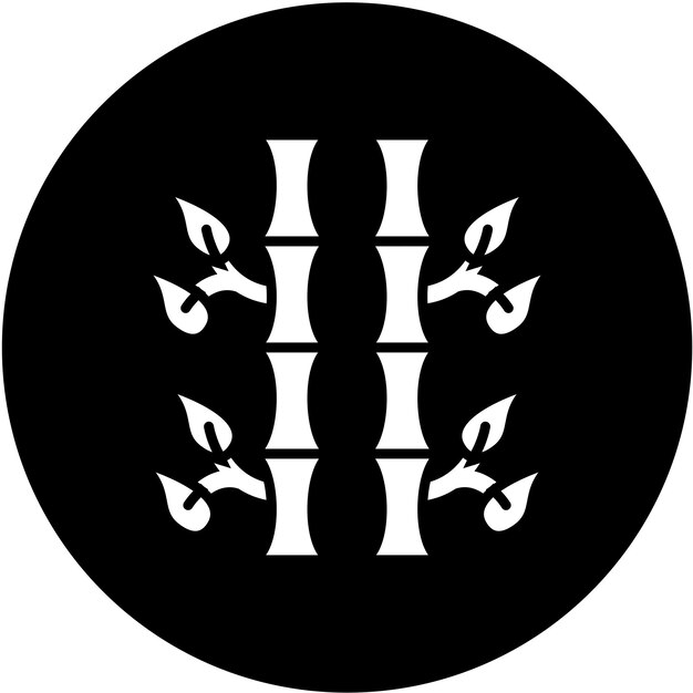Diseño vectorial Estilo de icono de bambú