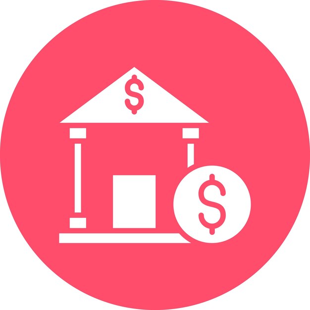 Diseño vectorial Estilo del icono de la banca de inversión