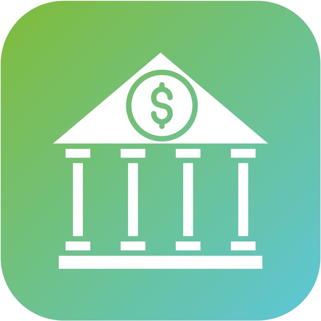 Diseño vectorial Estilo del icono de la banca de inversión