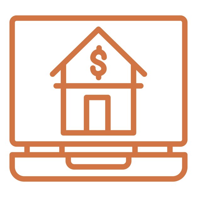 Diseño vectorial de estilo de icono de banca en línea