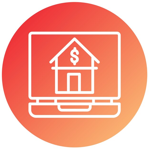 Diseño vectorial de estilo de icono de banca en línea