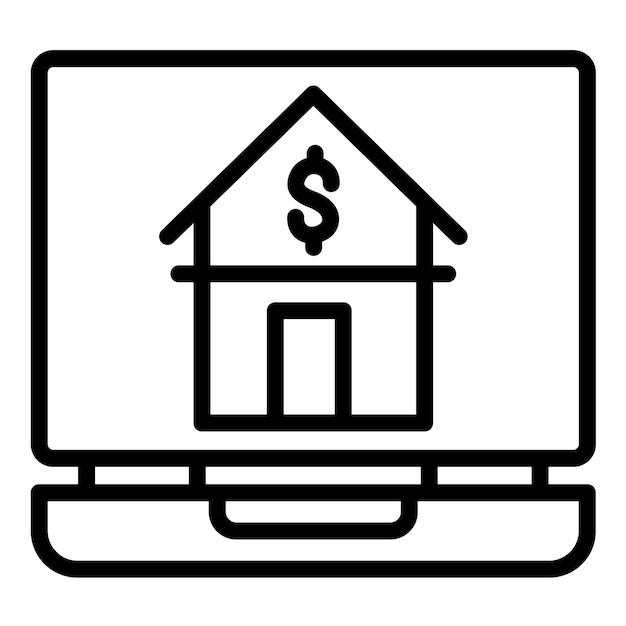 Diseño vectorial de estilo de icono de banca en línea