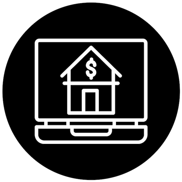 Diseño vectorial de estilo de icono de banca en línea