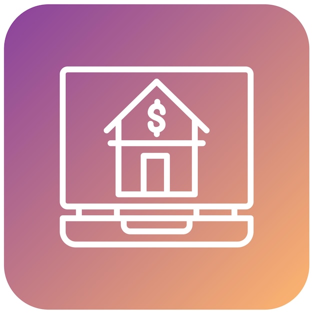 Diseño vectorial de estilo de icono de banca en línea