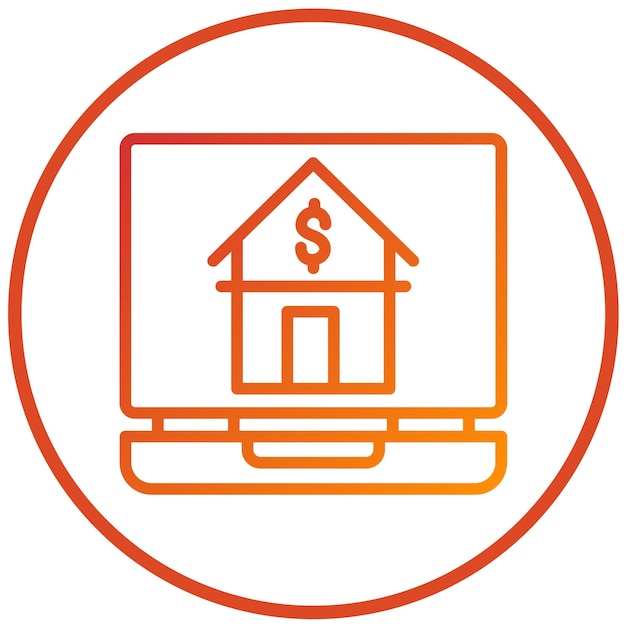 Diseño vectorial de estilo de icono de banca en línea