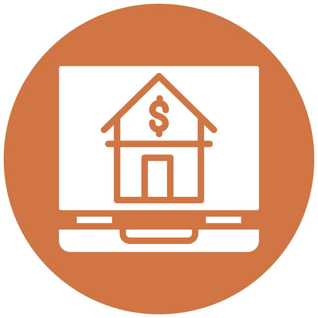 Diseño vectorial de estilo de icono de banca en línea