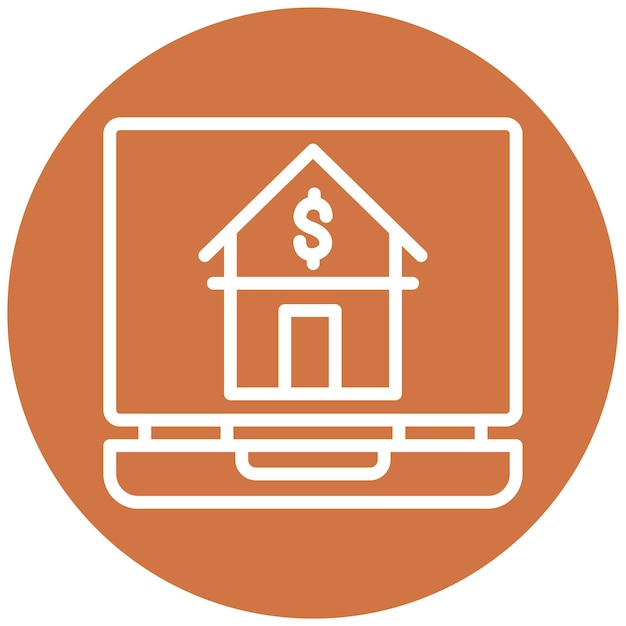 Diseño vectorial de estilo de icono de banca en línea