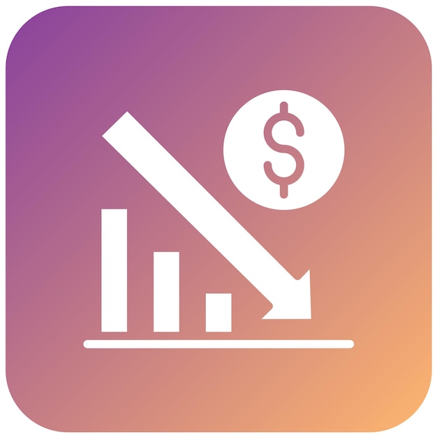 Diseño vectorial Estilo de icono de bancarrota