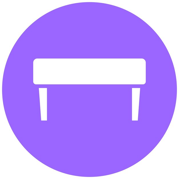 Diseño vectorial Estilo de icono de banco otomano