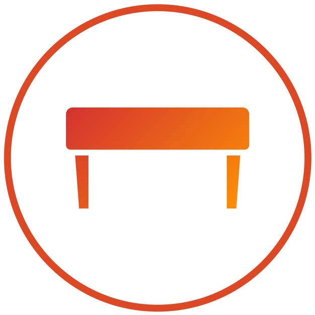 Diseño vectorial Estilo de icono de banco otomano