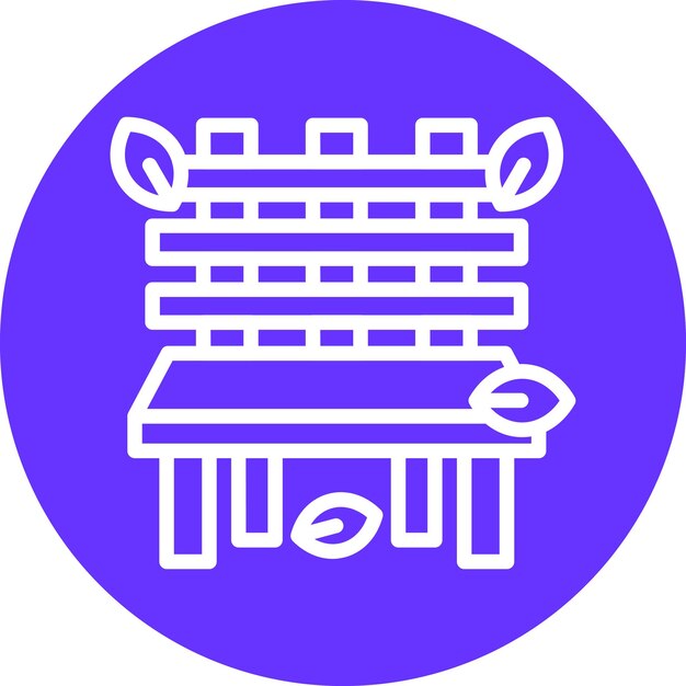 Diseño vectorial Estilo de icono de banco de otoño