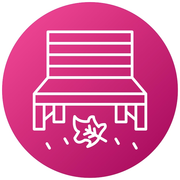 Diseño vectorial Estilo de icono de banco de otoño