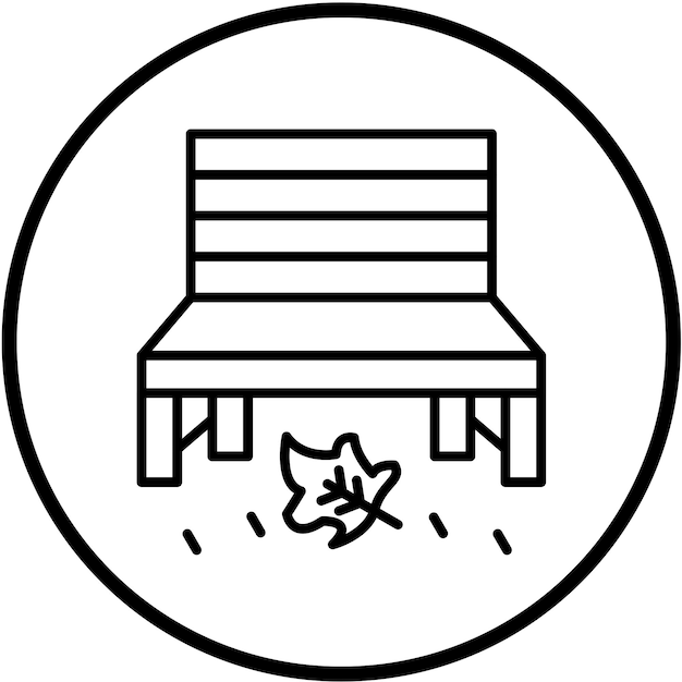 Diseño vectorial Estilo de icono de banco de otoño