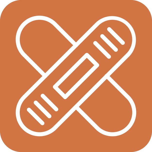 Diseño vectorial del estilo del icono de Band Aid