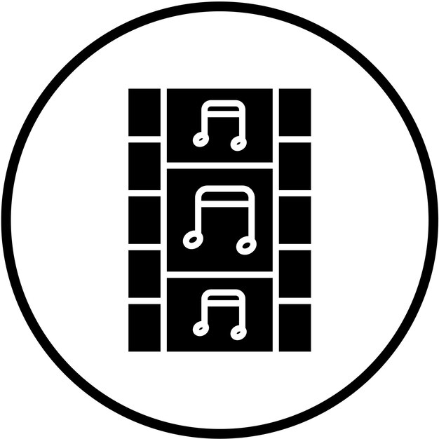 Diseño vectorial Estilo del icono de la banda sonora