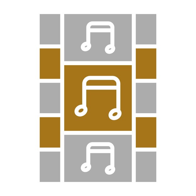 Diseño vectorial Estilo del icono de la banda sonora