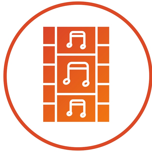 Diseño vectorial Estilo del icono de la banda sonora